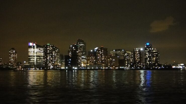 Jersey City skyline across the river from Manhattan
